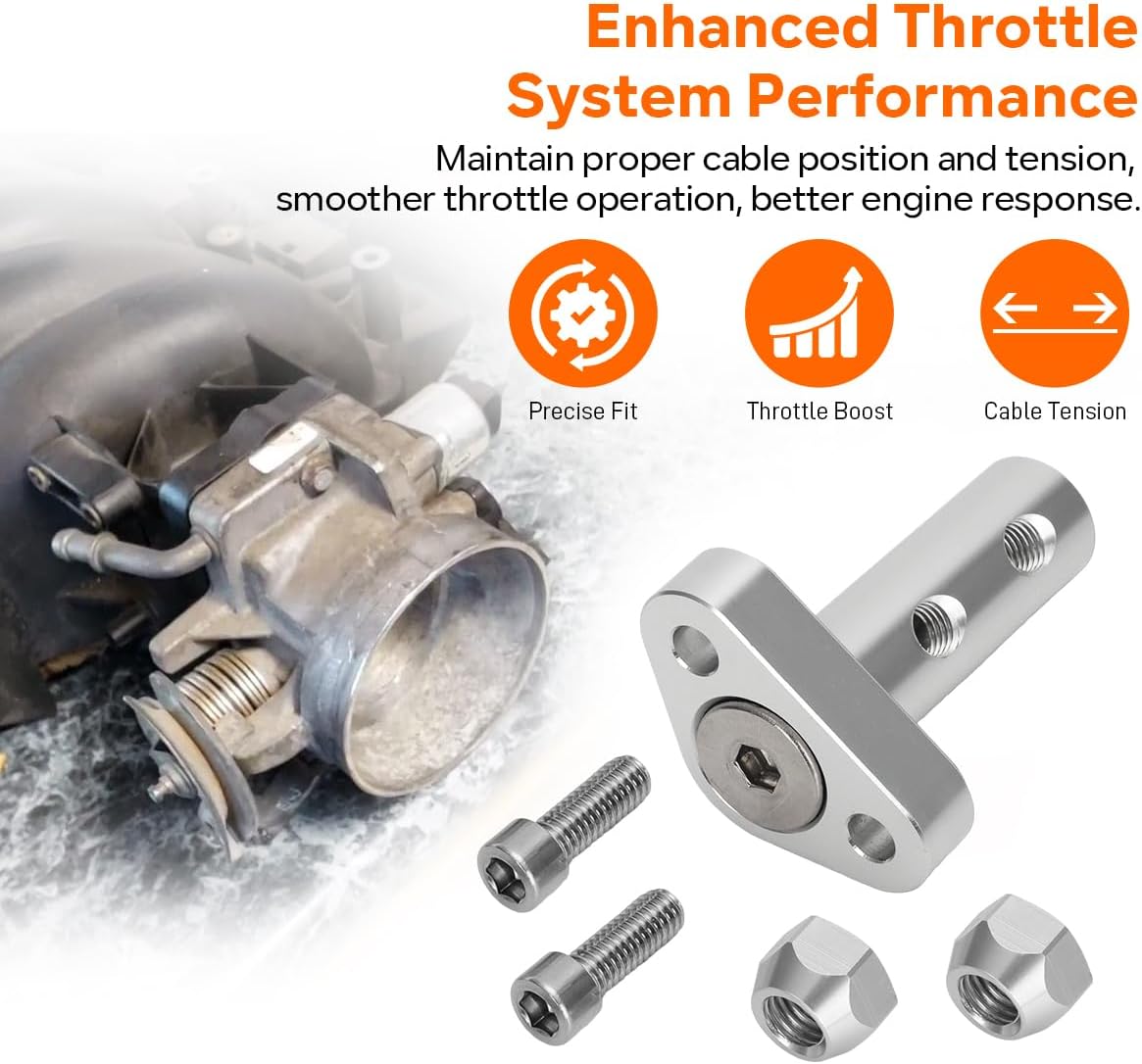 Aluminum Double Stud Throttle Cable Bracket For GM Throttle Body with 3" Linkage Cam