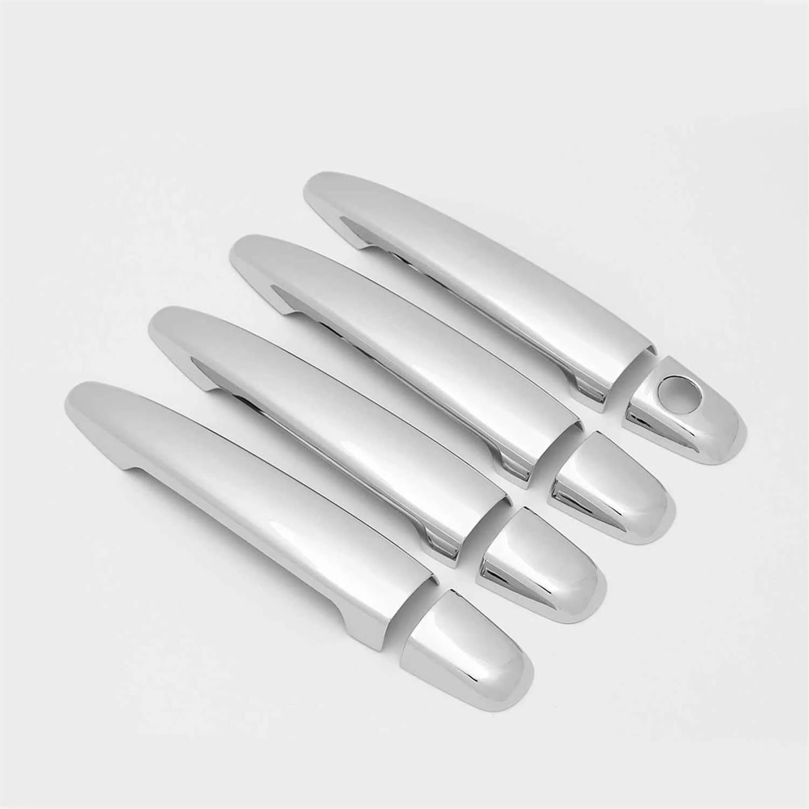 Csspdm Silver A Abs Chrome Carbon Fiber Black Door Handle Cover Trim Sticker For Toyota For Camry Xv40 2006-2011 Car Accessories(Silver A)