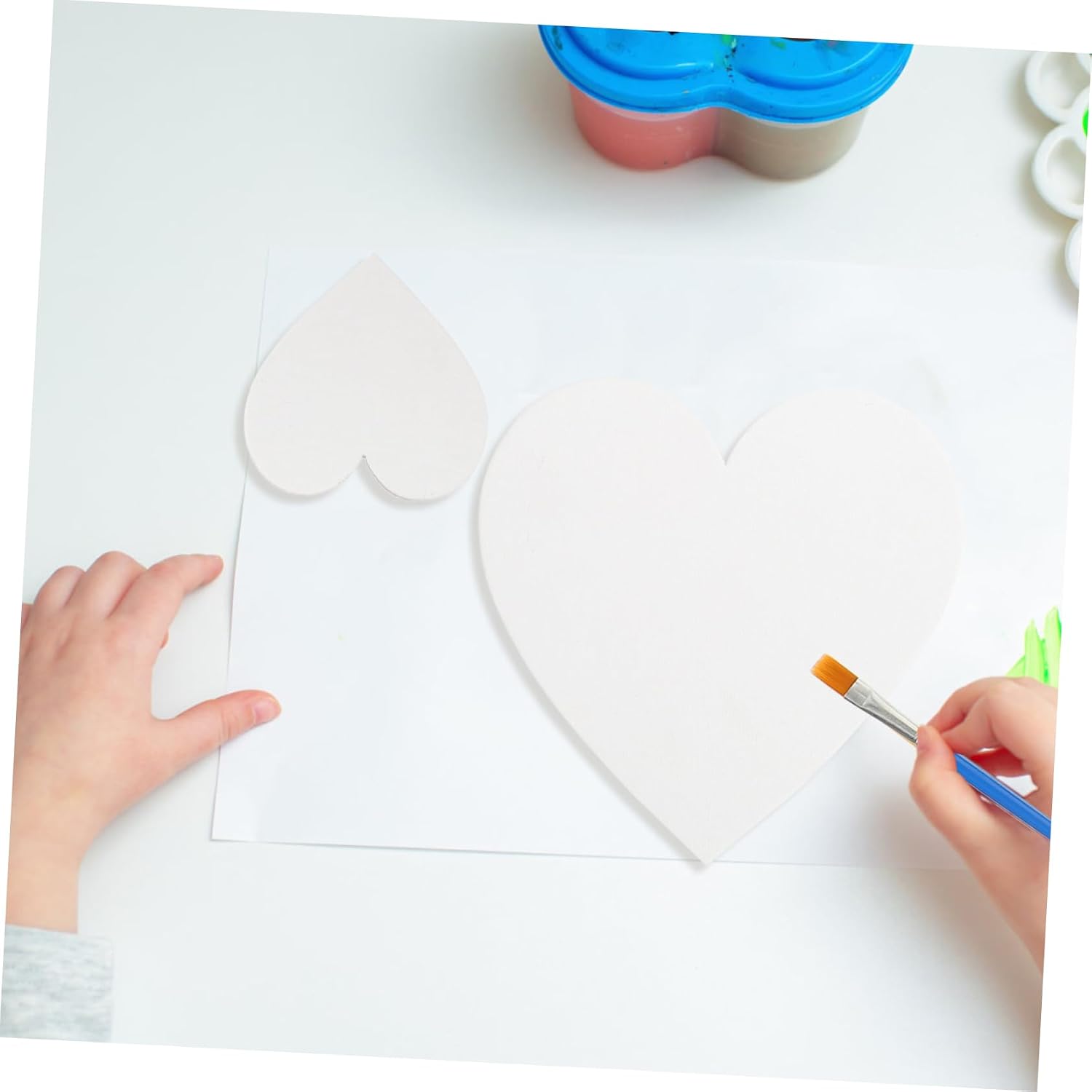 Heart-Shaped Canvas Panel Set 6-Piece Soft Magnetic Cotton Art Boards for Acrylic and Oil Painting for Boys and Girls and DIY Art Projects