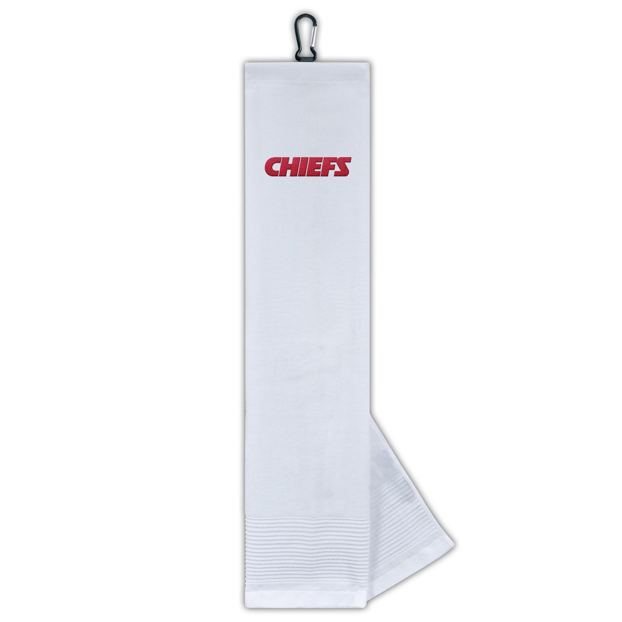 Serviette brodée 3 plis Kansas City Chiefs WinCraft pour nettoyer vos clubs de golf