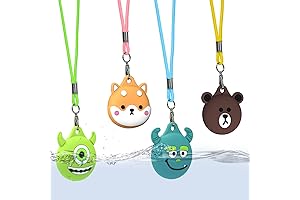 Waterproof AirTag Necklace for Kids Hidden - 4 Pack Adjustable Silicone Airtag...
