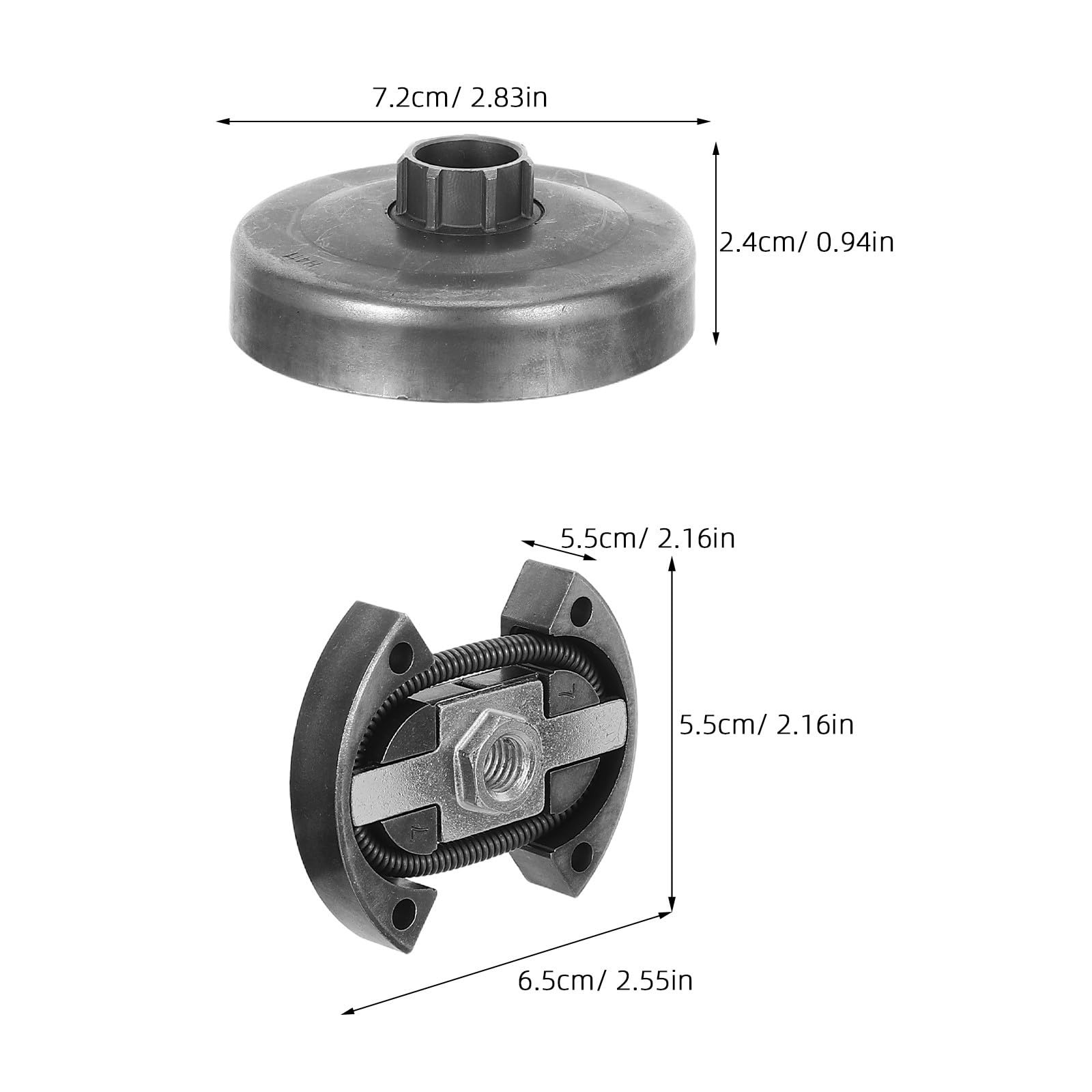 Lurrose 1 Set Kit Puleggia Cinghia Tamburo Frizione - Kit Pignone Tamburo Trasmissione Motosega Compatibile con HUS50 55 51 154 - Tendicatena Regolatore Cerchio Pignone Cuscinetto a Rulli per