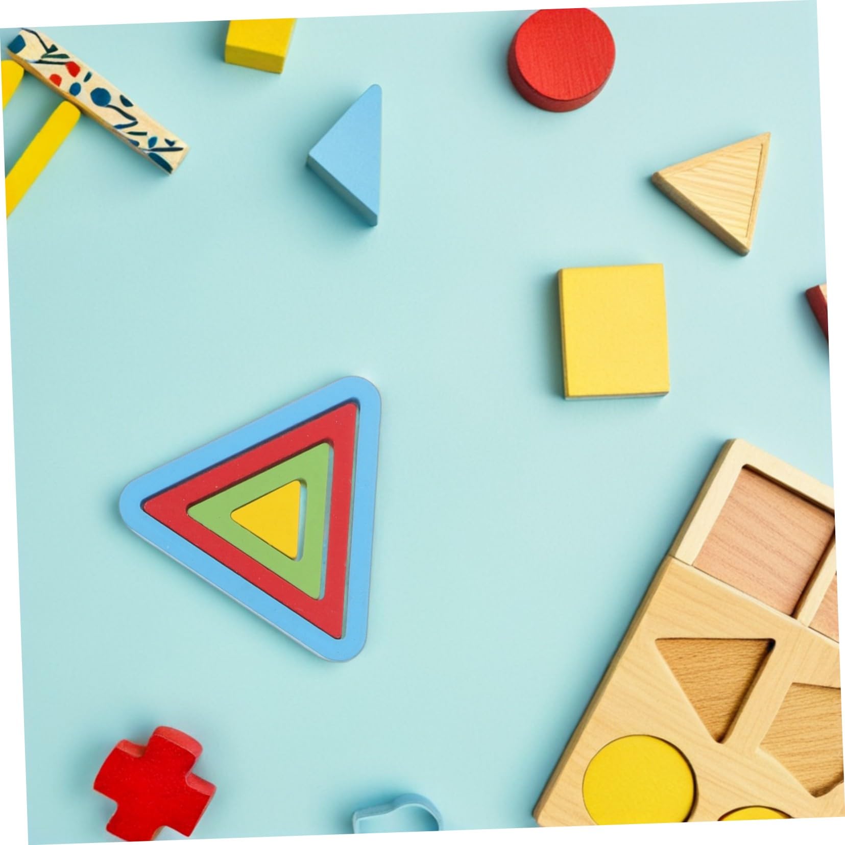 Rompecabezas de Formas Geométricas Montessori de Madera para Niños, Herramienta de Aprendizaje Versátil Juego Interactivo para Diversas Situaciones Educativas