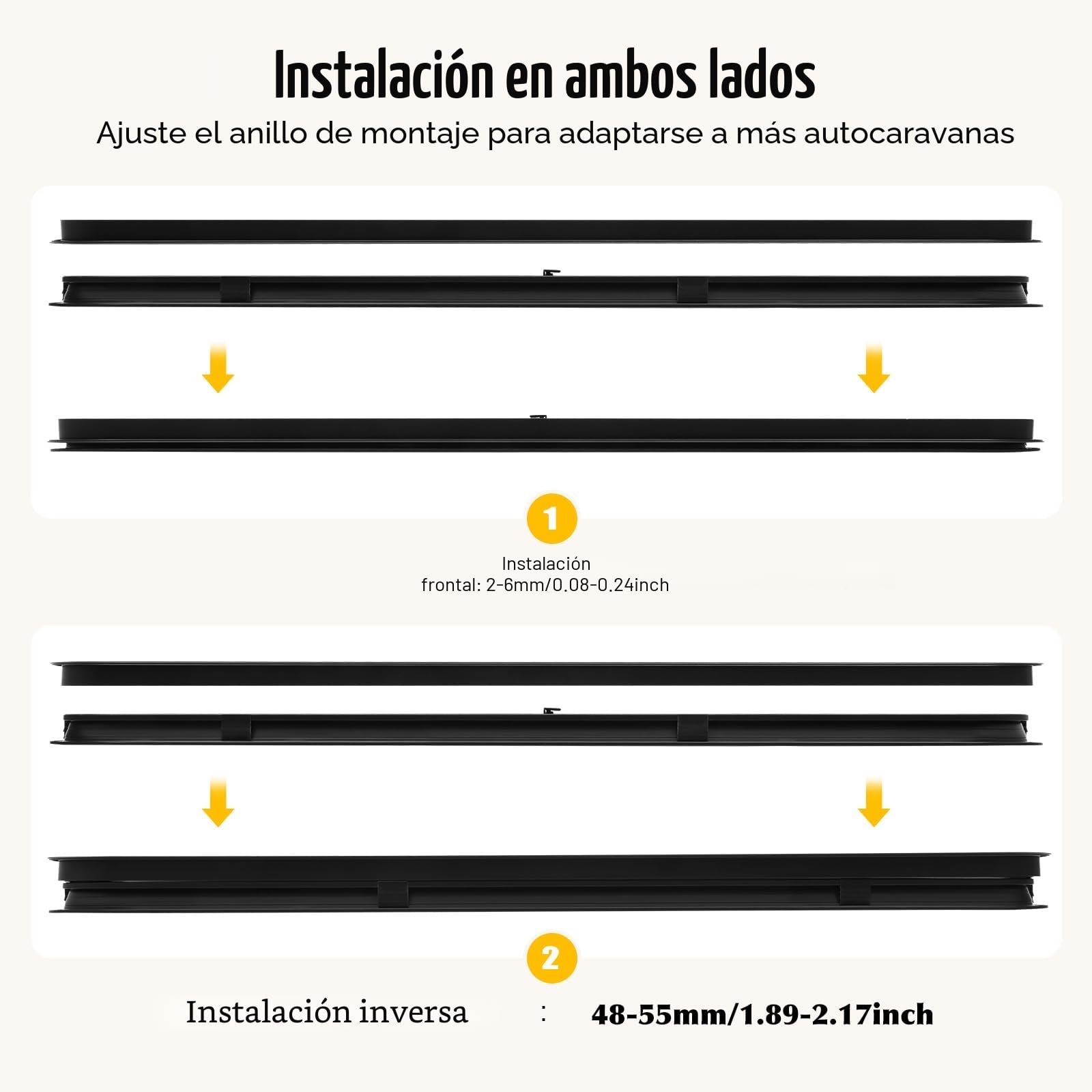 Ventana corredera para autocaravana, ventana lateral con pantalla, cristal templado con cremallera, protección solar para autocaravanas, remolques, 1000 x 400 mm