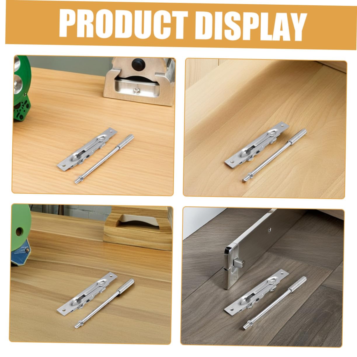 Uonlytech Bulloni Serratura Porta in Acciaio Inossidabile 2 Set per Porte Doppie in Legno Composito Sicurezza e Precisione per Case e Negozi