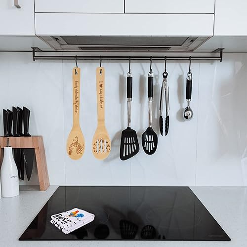 Miniatura 3 de 4 piezas de decoración de cocina de gallo, toallas de cocina de gallo + cucharas de cocina de madera de gallo, decoración de cocina de granja,