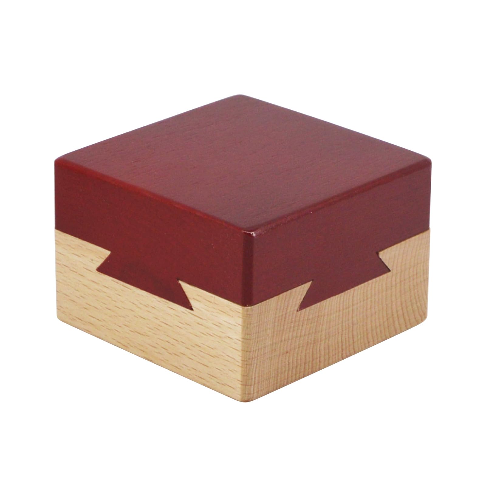 Impossible - Scatola a coda di rondine 3D in legno, rompicapo, cassetti magici, portagioie con scomparto segreto, per adulti (colore rosso)