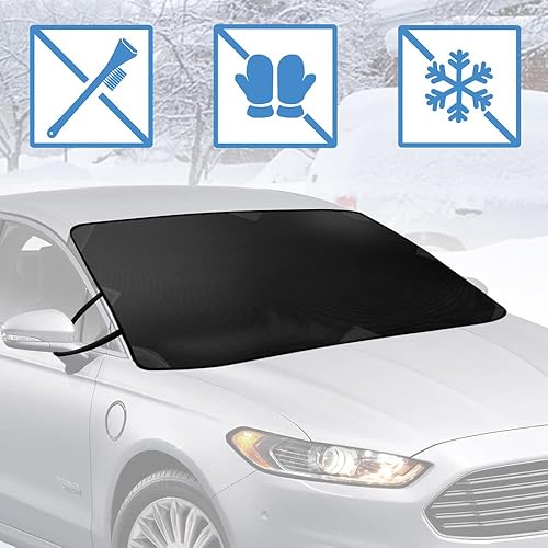 BDK Funda para parabrisas para protección contra nieve y granizo  Protector magnético impermeable contra heladas para invierno, protector de