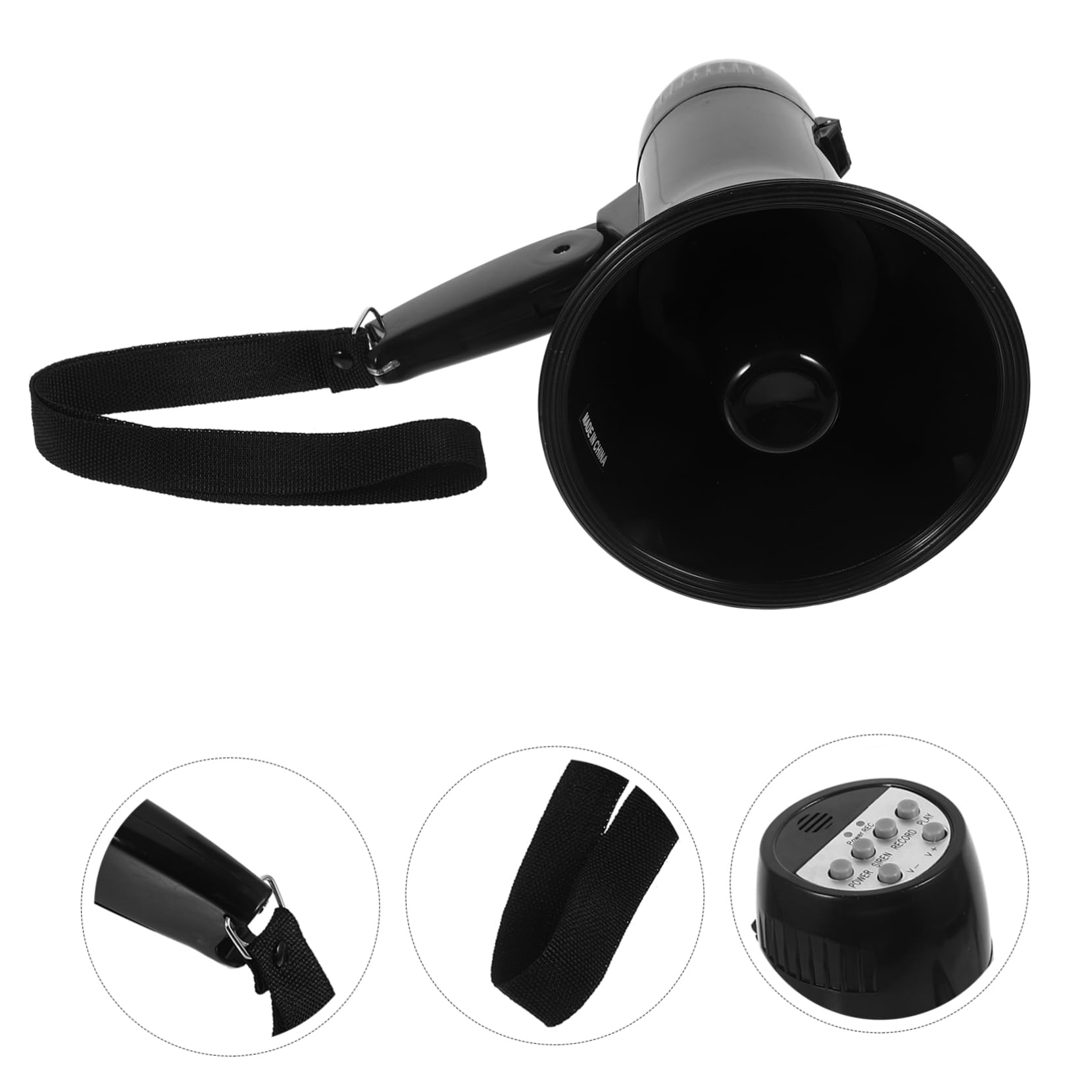 Megáfono de Mano Portátil 25w Negro Abs para Eventos y Rallies