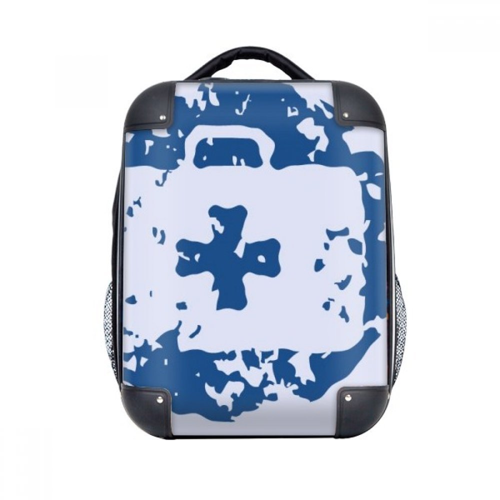 DIYthinker Blu Kit di pronto soccorso progettano intorno Illustrazione modello rigido di cassa della spalla Zaino di trasporto regalo dei bambini 15"