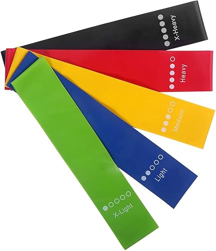 Miniatura 5 de Juego de bandas de resistencia de erzhiata (17 unidades), bandas de entrenamiento, 5 bandas de ejercicio, 5 bandas de resistencia de bucle, 2
