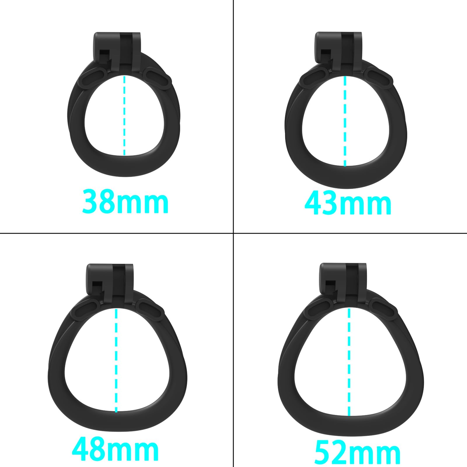3D resina cabeza de perro jaula de pene BDSM juguete sexual con 4 anillos de polla y 2 llaves, jaula de castidad fetiche conjunto para el pene bondage invertida jaula de castidad (Black,Style-Lock)