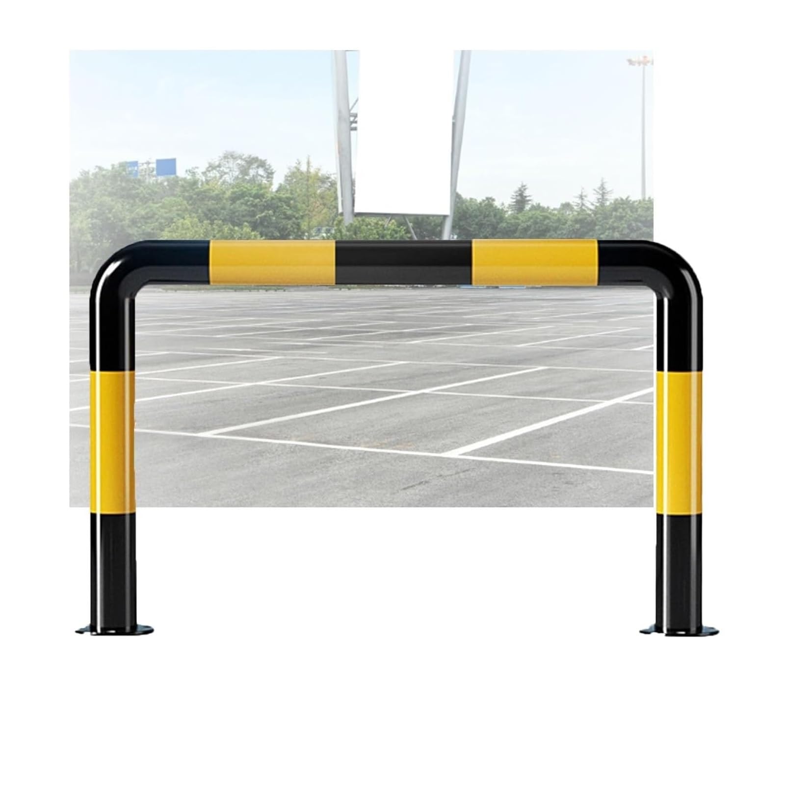 CWCQGH U Shape Security Bollards Parking Space Car Blocker For Driveway (80x60cm)