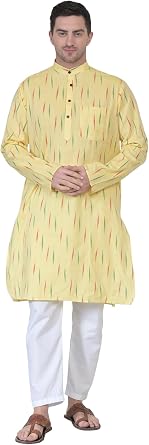 ITOS365 Men Cotton Kurta Pyjama Set Party Fashion Regular Ethinic Wear Indian Dress