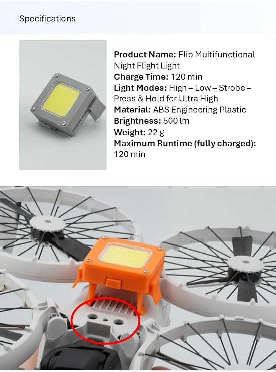 Flip Multifunctional Night Flight Light for DJI Flip