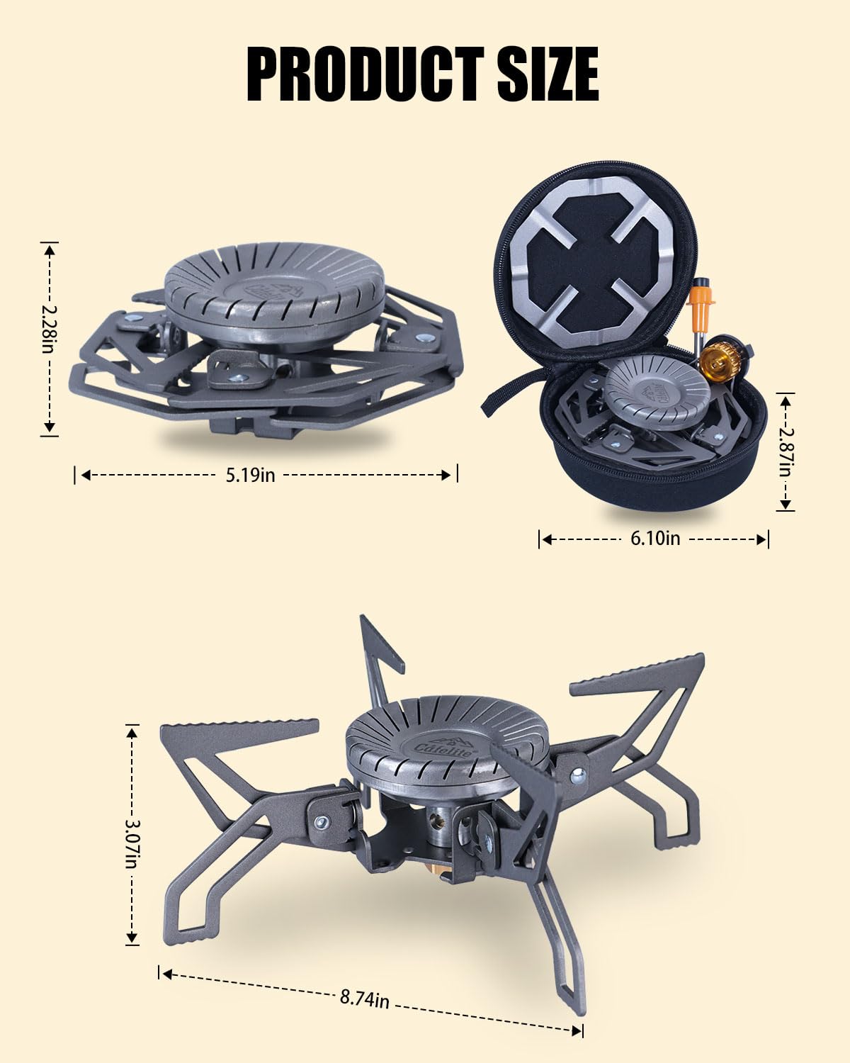 Matte Mecha przenośna składana kuchenka gazowa 4,4 kW