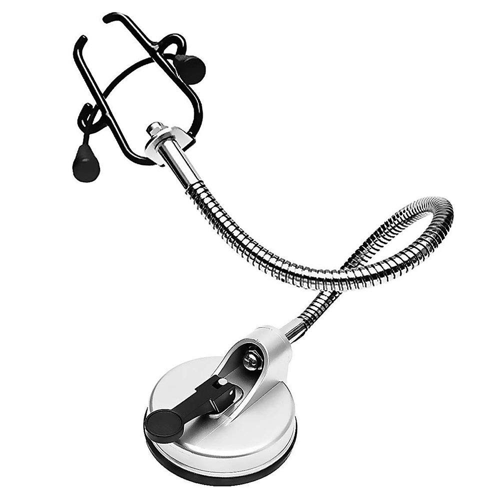 Healeved Fönhalter Selbstklebend Haartrockner Halter ohne Bohren Drehbarer Winkel Starke Tragkraft aus Legierung und Gummi für Badezimmer
