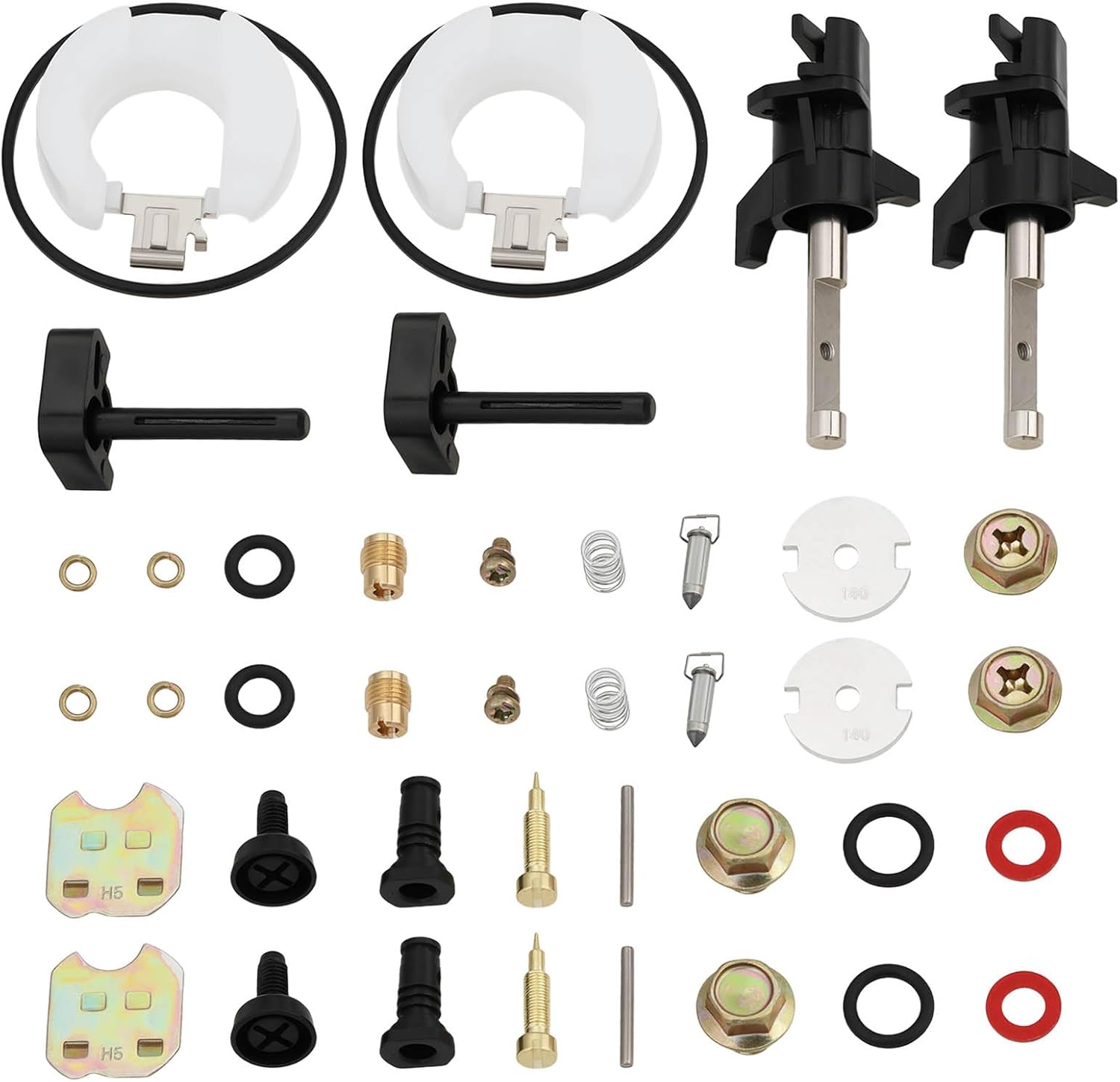 2 Sets Engine Carburetor Carb Rebuild Repair Kit Compatible with Honda GX200 GX160 GX120 5.5HP 6.5HP 168F 170F