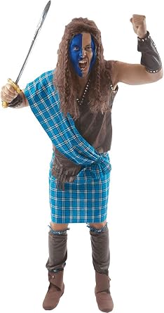 Orion Costumes Mens Scottish Warrior Scotsman Film Fancy Dress Costume
