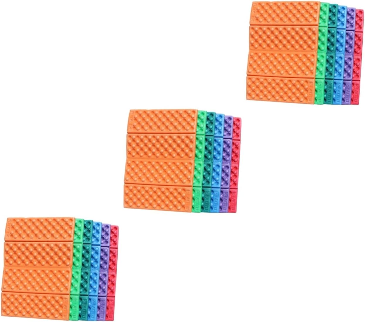 15pcs Foldable Picnic Mat Multi-Functional Outdoor Camping Blanket for Beach Hiking and Travel Mixed Colors