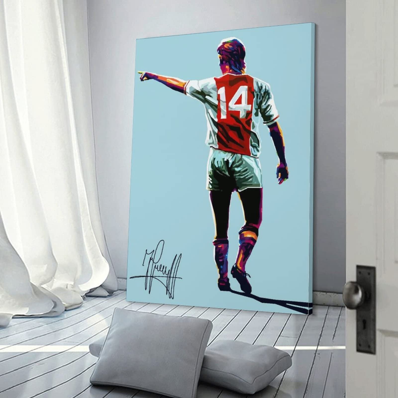 Amazon.co.jp: サッカー選手ヨハン・クライフ キャンバス アート