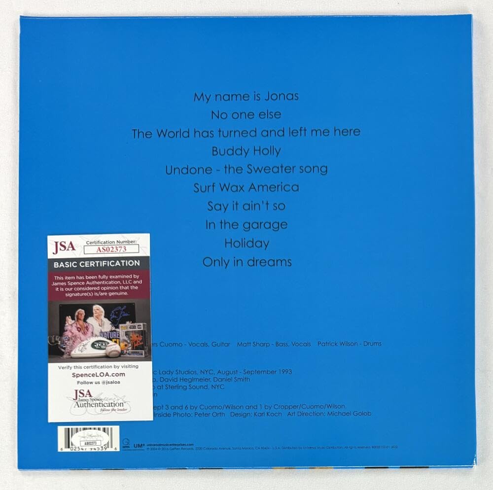 Rivers Cuomo Signed Autograph Album Vinyl Record LP - Debut Blue