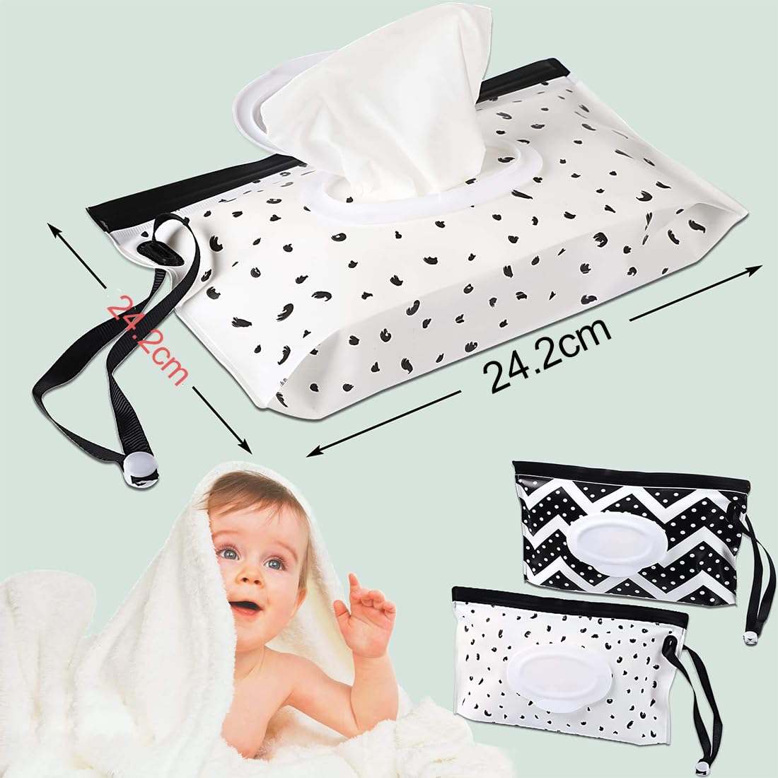 6 Pezzi Contenitori Porta Salviette Umidificate In EVA - Riutilizzabili, Portatili Per Neonati E Trucco - Foto 5