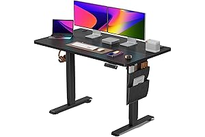 Totnz Electric Adjustable Height Standing Desk, Work from Home Computer Desk
