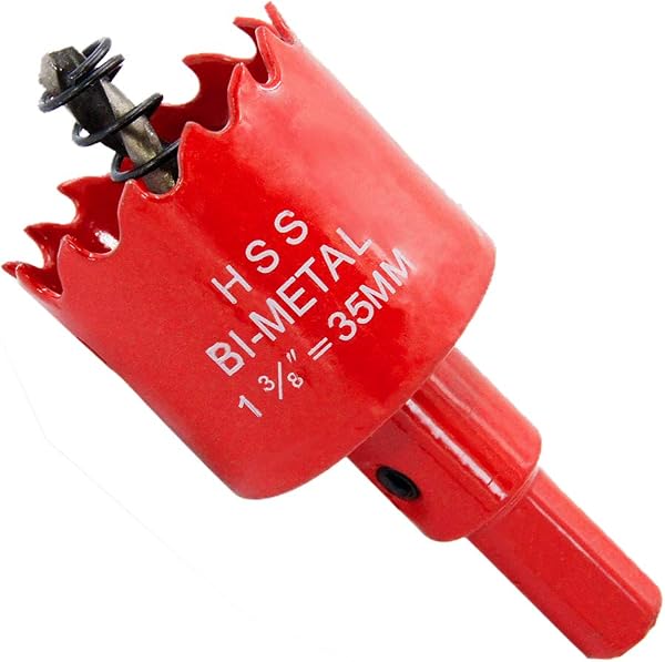 35 mm Hole Saw Drill Bit HSS Hole Cutter with Arbor for Wood and Metal LAIWEI (1-3/8 Inch (35 mm) - 1