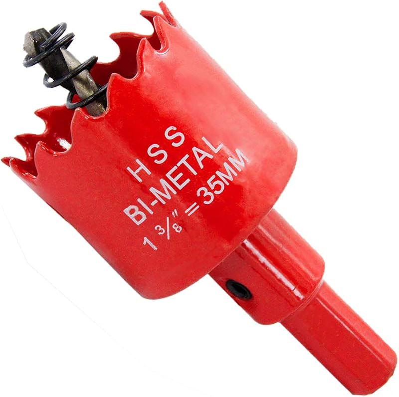 35 mm Hole Saw Drill Bit HSS Hole Cutter with Arbor for Wood and Metal LAIWEI (1-3/8 Inch (35 mm)