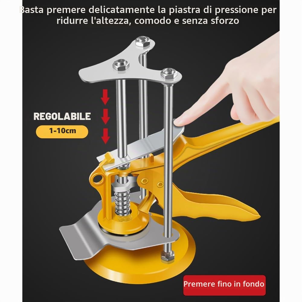 Sollevatore di piastrelle, Sollevatore per Attrezzi da Lavoro a Mano, robusto e durevole, adatto per sollevare e fissare piastrelle, pavimenti, porte e finestre (giallo, 2 pezzi)