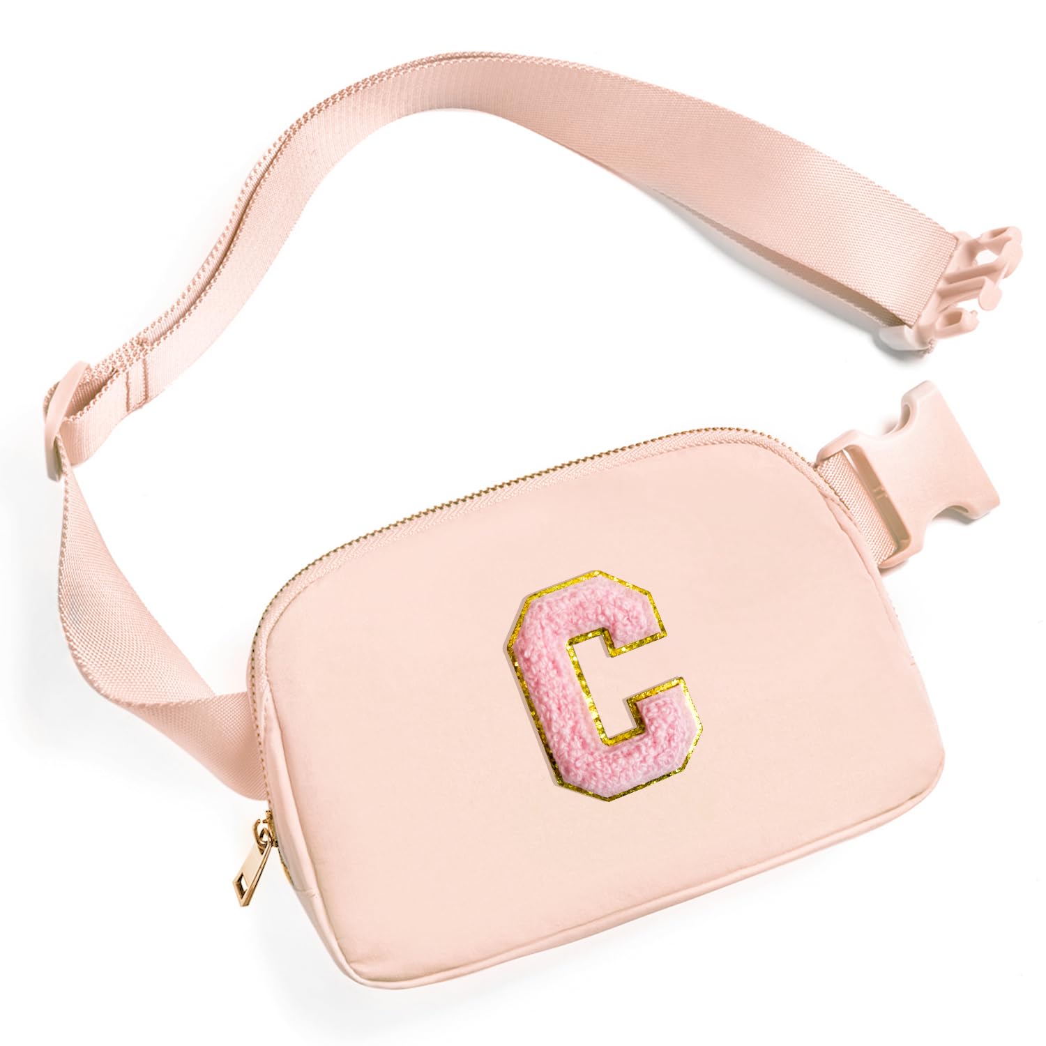 Gitus 6 7 8 9 10 Year Old Girl Gifts Belt Bag Fanny Pack Crossbody Bags with Initial Letter Patch Things for Teen Girls Easter Gifts for Girls Travel