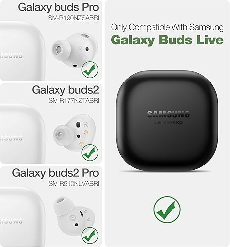 Miniatura 2 de Dexnor Funda para Samsung Galaxy Buds FE (2023)Galaxy Buds 2 Pro (2022)Galaxy Buds 2 Case (2021)Galaxy Buds Live Case (2020)Galaxy Buds Pro Case