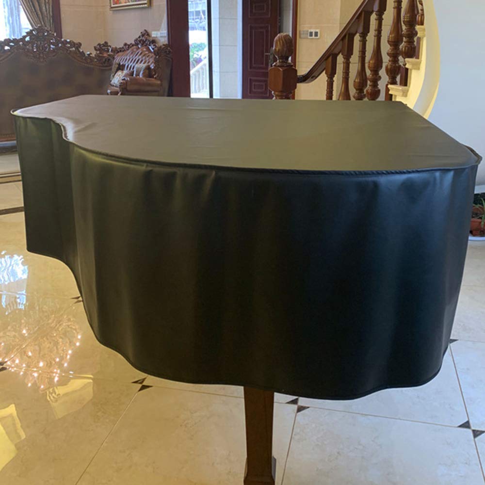Copertura per Pianoforte, Copertura per Pianoforte a Coda in Pelle Pu, Copertura per Pianoforte a Coda Nera Protezione per Pianoforte Antigraffio Anti-Polvere Di Grado Artigianale