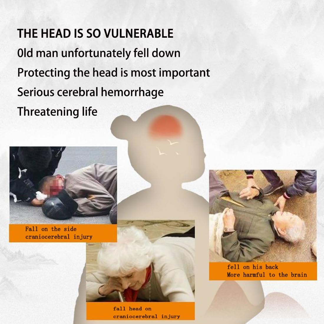 Protective Helmet for Special Needs Helmet, Elderly Fall Prevention Devices，Protective Hats, Adjustable Head Circumference Soft Helmet with Soft Lining Thickened and Breathable