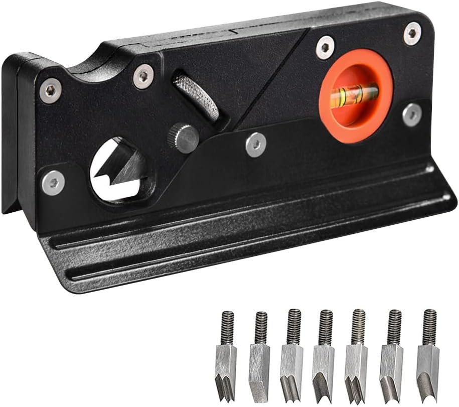 Chamfer Plane for Wood – Edge Corner Flattening Tool with Auxiliary Locator, Woodworking Hand Planer for Quick Edge Planing and radian Corner Plane Trimming (Black)
