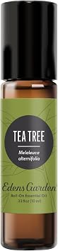 Edens Garden Tea Tree Essential Oil Roll-On- 100% Pure Premium Grade, Natural, Therapeutic, Aromatherapy, Kid & Skin Safe, The Best for Body, Health, Face Pre-Diluted 10 ml .33 fl oz