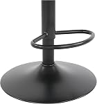 Duramex (TM) Ensemble de 2 Tabouret de bar réglable en hauteur de couleur noire marron et repose-pieds haut 360 Tourneaux 24 à 33 inch Base avec protection du sol dur en plastique