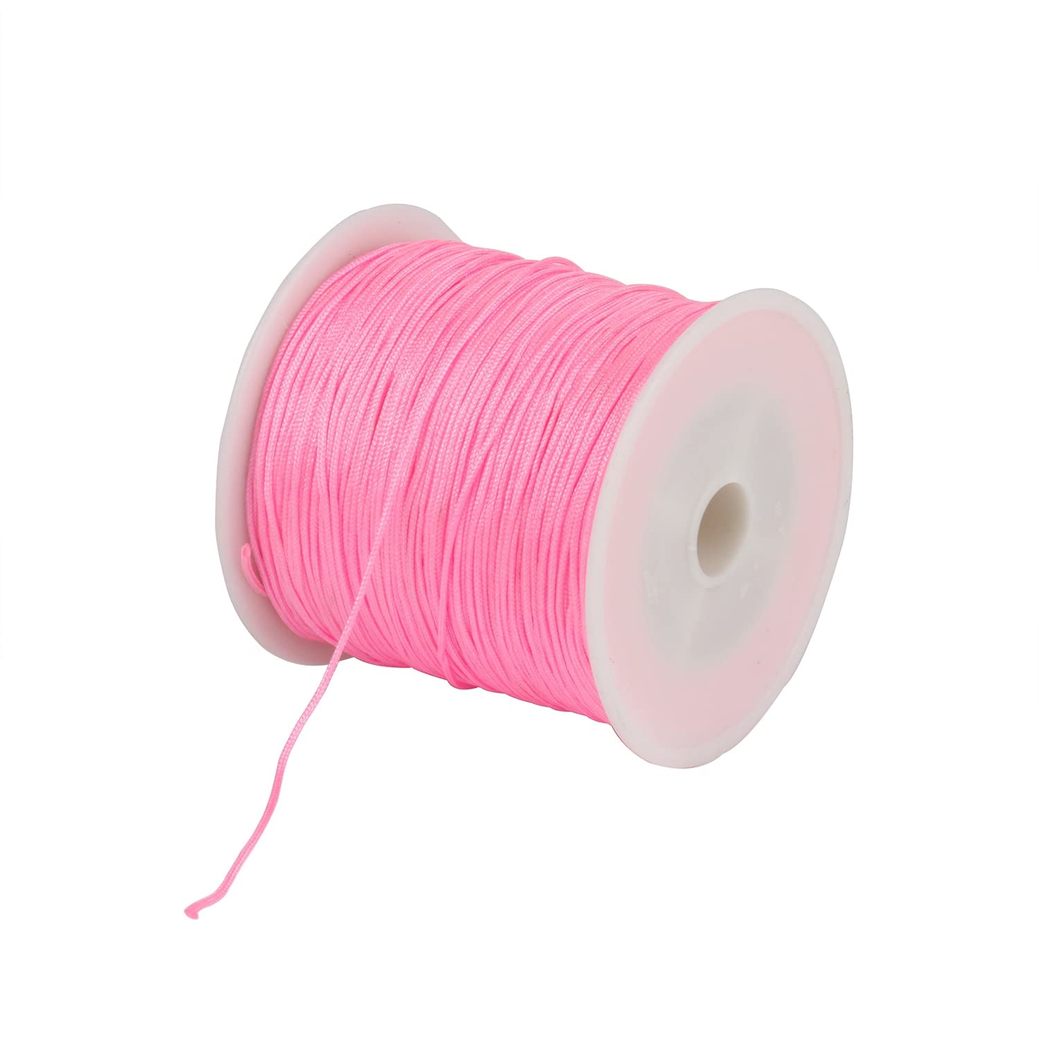 Hilo de nylon para pulseras y collares artesanales de 100 metros color amarillo