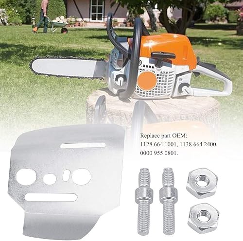 Miniatura 3 de TOPINCN Placa lateral Collar Tornillo Tuerca Stud Mental Hexágono Motosierra Piezas Herramientas Accesorios de Reemplazo Fit para Stihl MS441 MS460