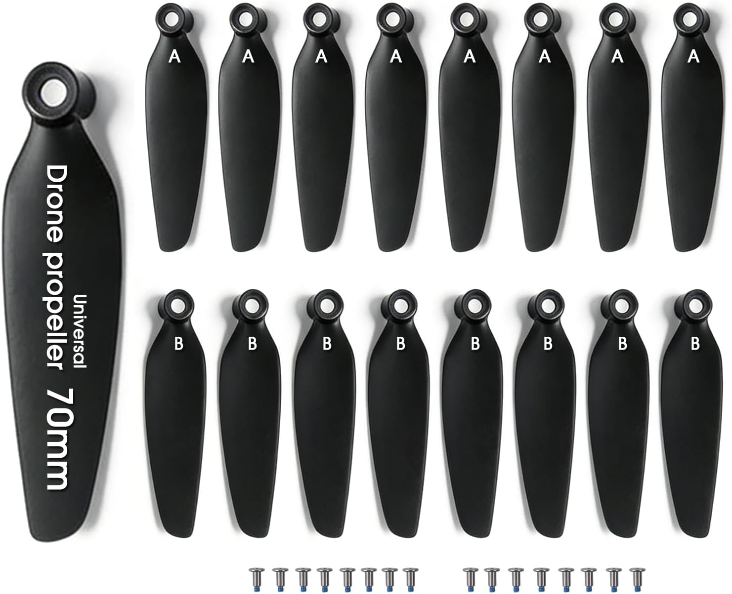 16 PCS Universal GPS Drone Propellers, Low-Noise Quick-Release Foldable Replacement Blades, Durable Spare Parts Kit Compatible with Most Drones P11/P17/AE20/S197/S166/S167/S196/S136/V168/G9/G10