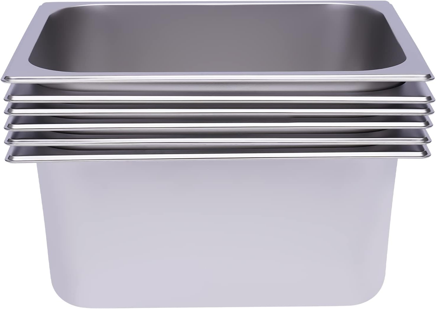 DYRABREST Steam Table Pans, 6Pack 2.5/4/6 Inch Deep