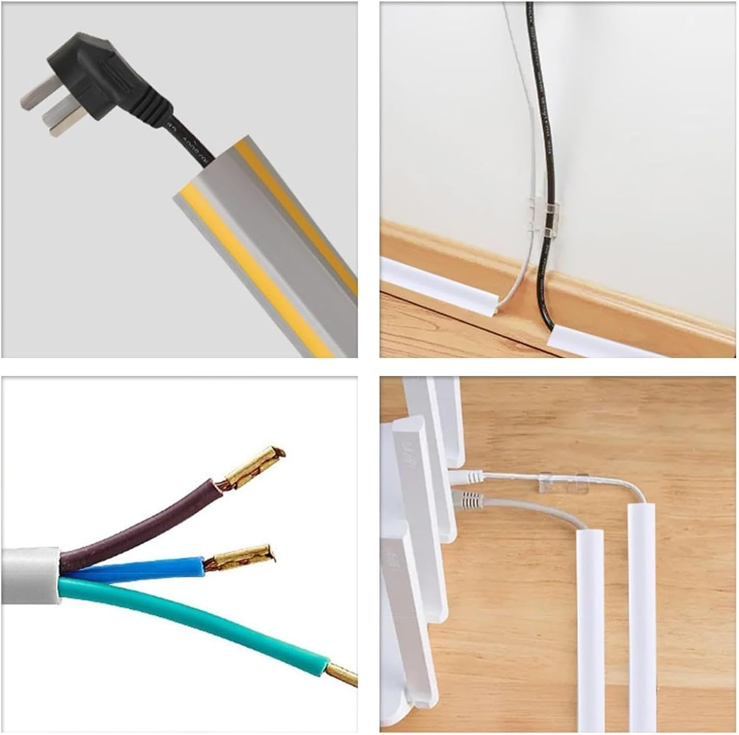 配線カバー、フロアコードカバー、 コード管理ワイヤープロテクター 病院、サーバールーム、産業施設用 頑丈 スタイリッシュ ペットにも