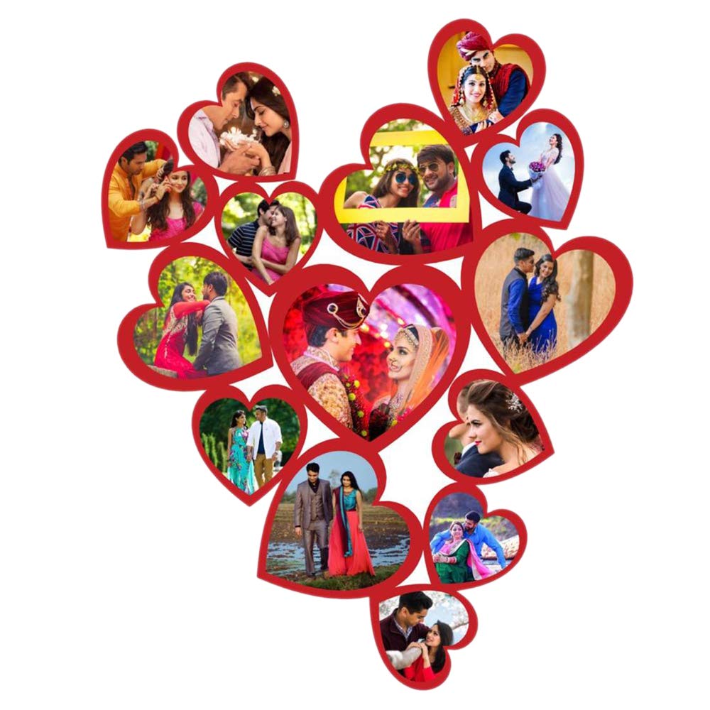 Buy Generic Plastic Cutout Photo Frame 14 x 10 Inch Multi Color Pack of