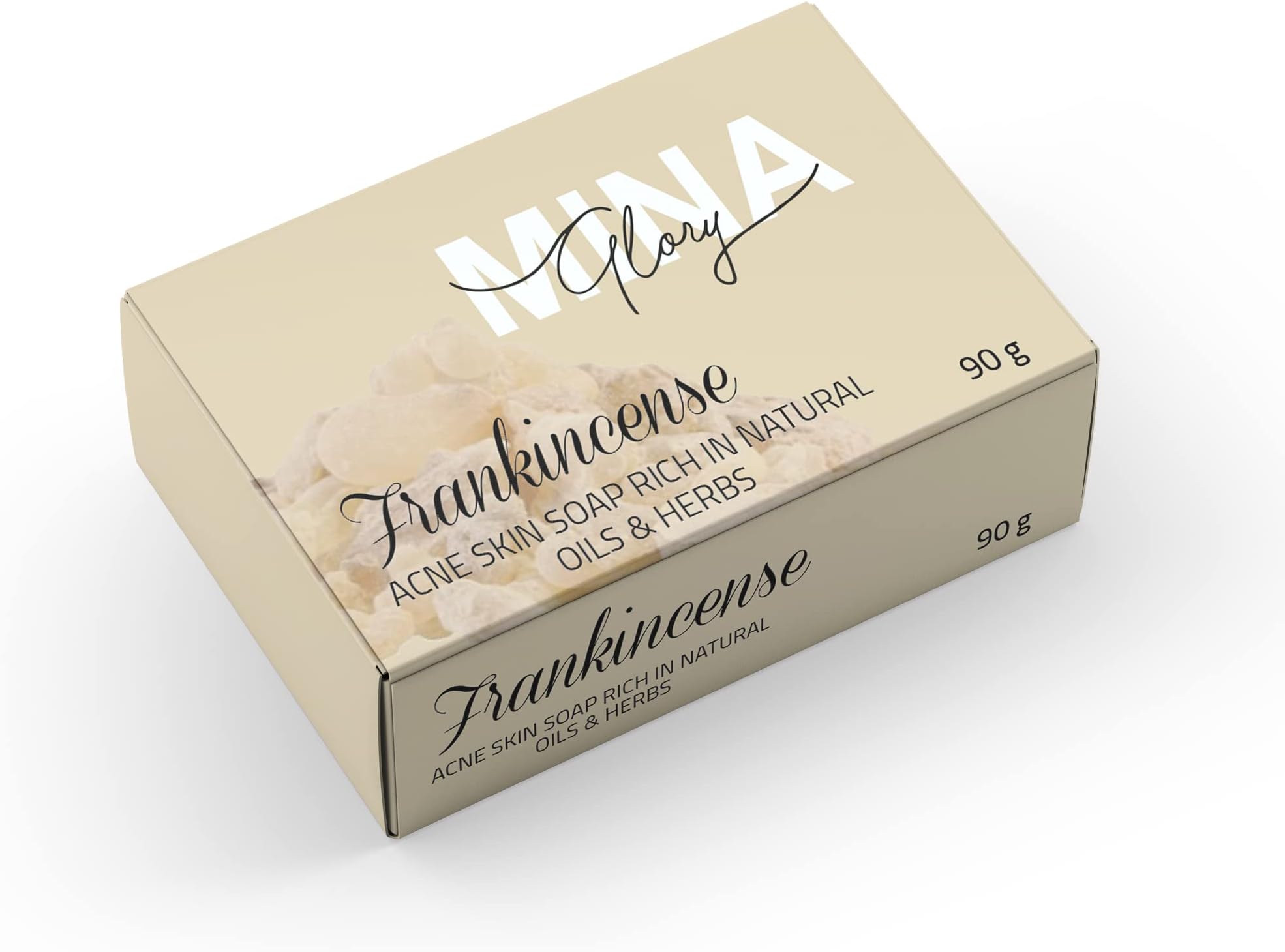 Frankincense Soap 90g Best for Blemished, Acne Prone, deep skin cleansing experience, moisturize the skin and reduce dark spots, pimples, and acne - Natural Soap Bar