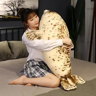 ぬいぐるみ アザラシ 可愛いアザラシ 動物 大きい お誕生日 プレゼント 縫い包み 抱き枕 お祝い ふわふわぬいぐるみ アニマル ロング クッション 抱き枕 ブラウン 可愛い 動物 もこもこ 添い寝枕 面白い 抱きまくら 120cm