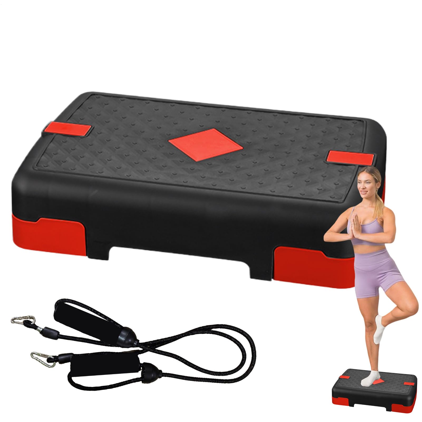 Step Aerobowy Stepper treningowy z taśmami oporowymi