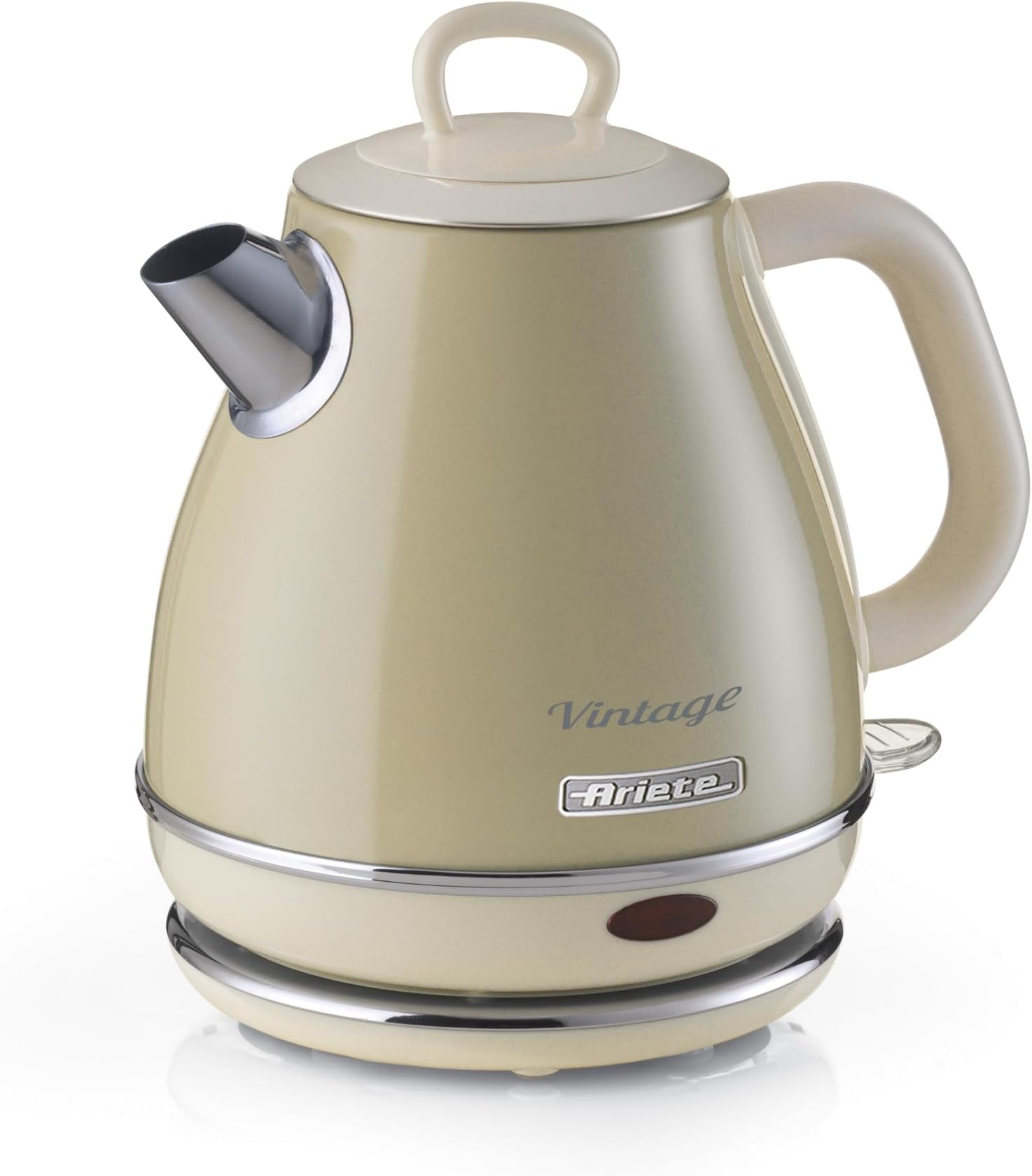 Ariete Beige Small 1 Litre Vintage Cone Style Electric Kettle Retro, 2868/03