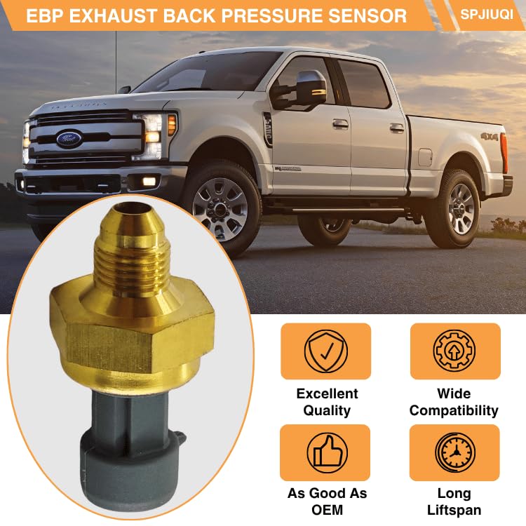 EBP Sensor, 1846480C2, 8C34-9J460-AA, AP63423, Exhaust Back Pressure Sensor - Compatible with 2008-2018 F-250, F-350, F-450, F-550 Super Duty, 2008-2010 Ford 6.4L Power Stroke, BC3Z9J460C