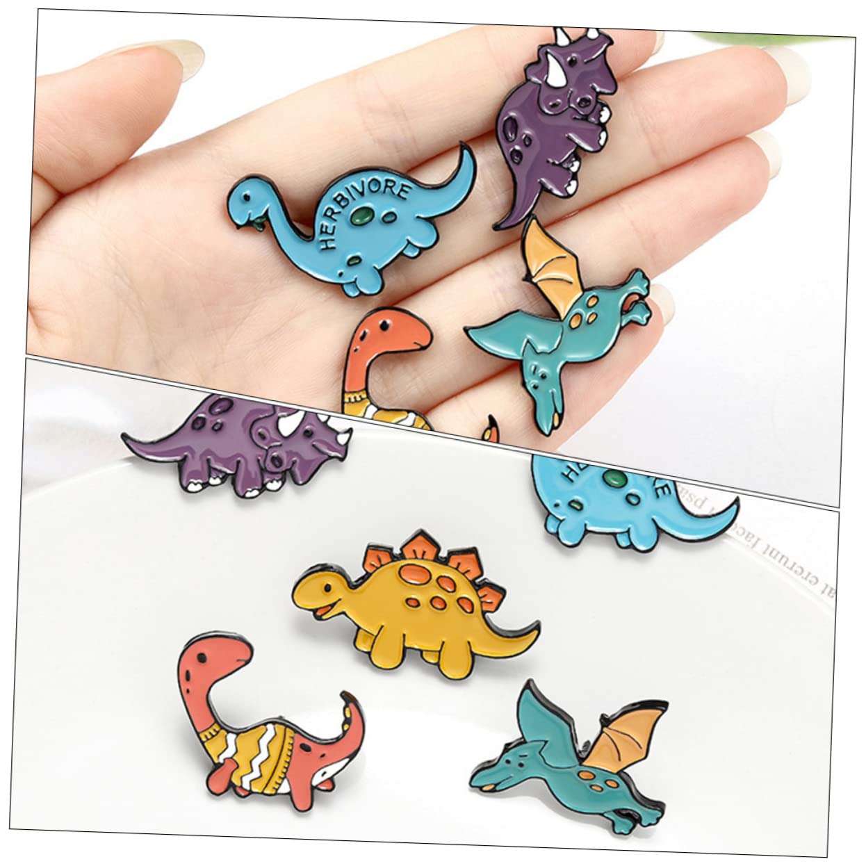 GALPADA 10 Stück Kleine Dinosaurier-Brosche Inspirierende Revers-Tier-Brosche Emaille-Revers Cartoon-Rucksäcke Emaille-Anstecknadel Damen-Rucksack- Kostümschmuck